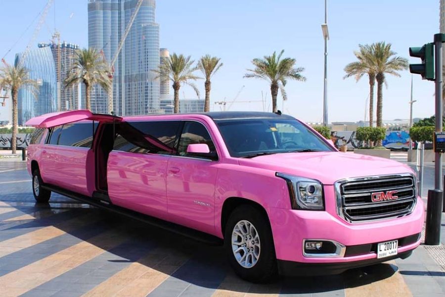 Pink Limousine Ride Dubai